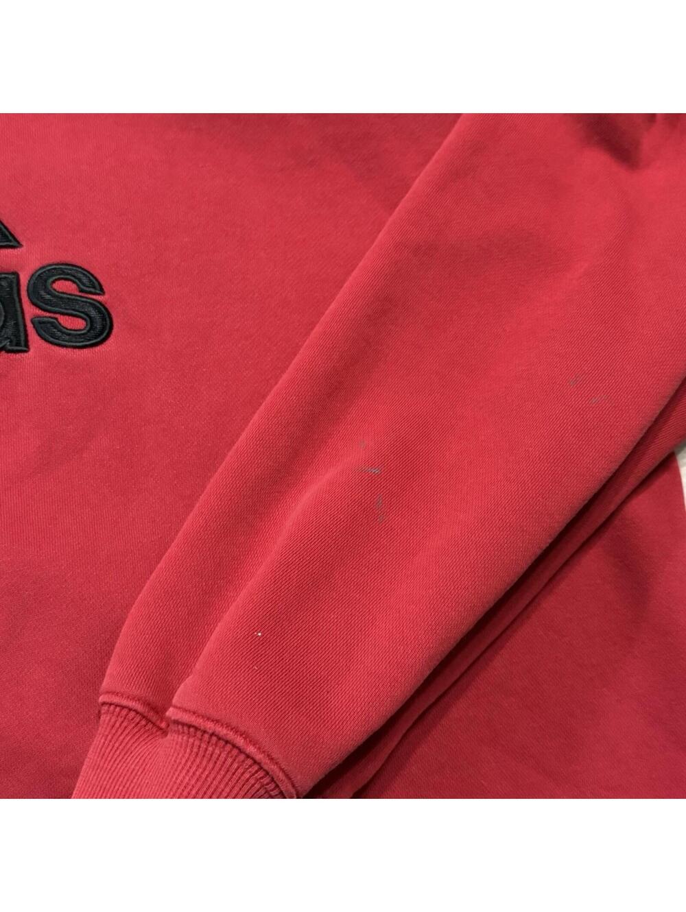 Vintage 2005 Adidas Hoodie Red Fleece Pullover Hoodie Big Logo AUZ002 Men Large - Picture 7 of 11